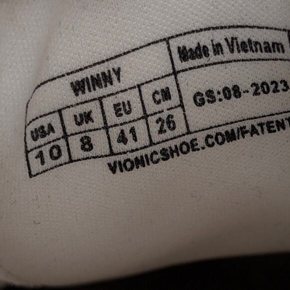 Vionic Winny Lace Up Sneaker Shoes Women's Leather White Size US10 EU41 - Picture 9 of 15